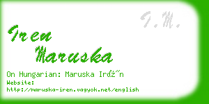 iren maruska business card